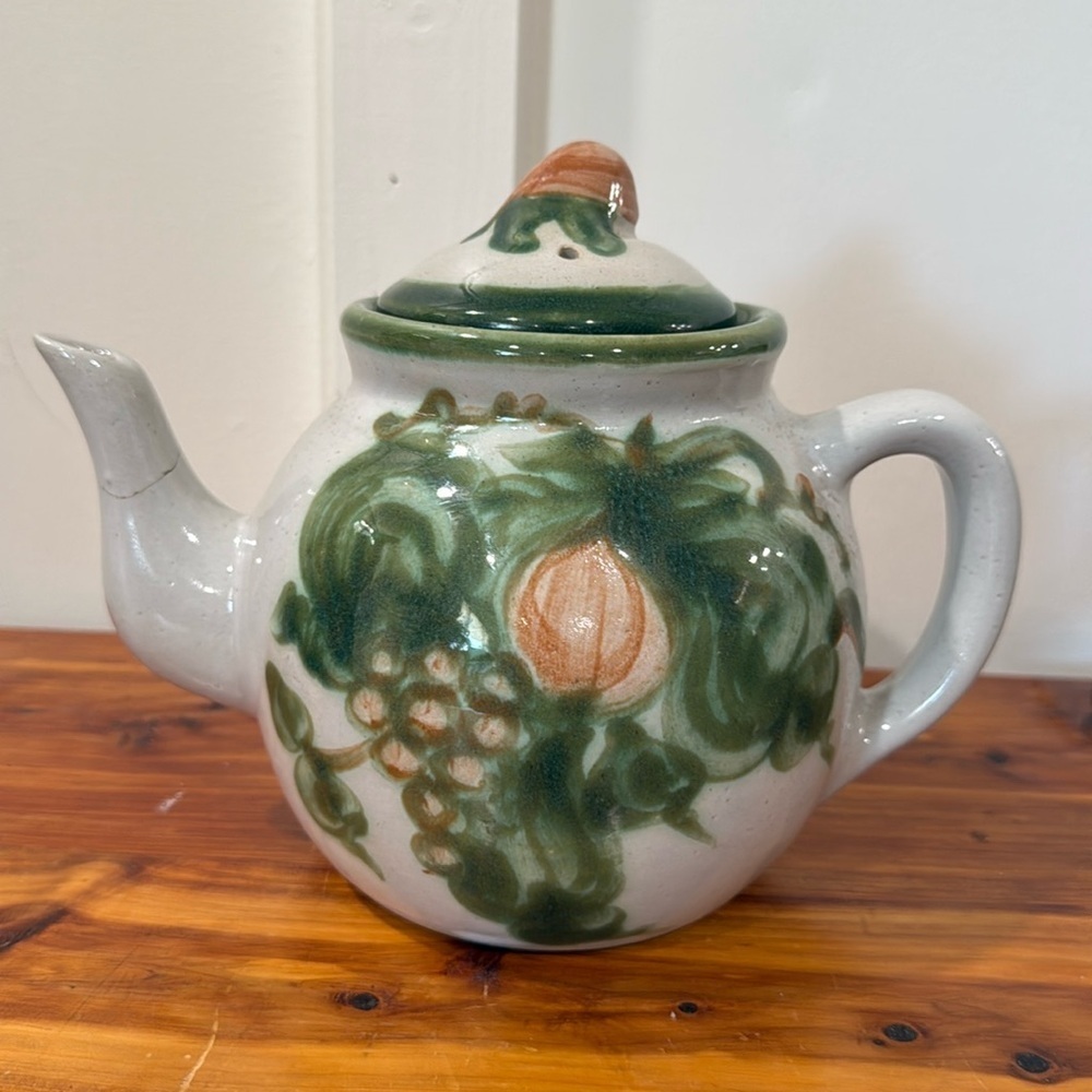 Louisville Stoneware Company Harvest Hand Painted Teapot